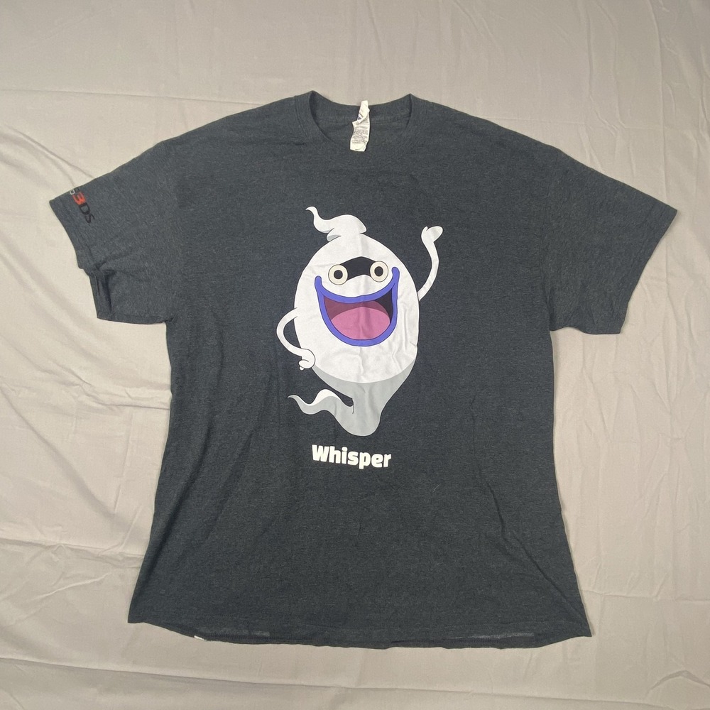 Gildan Whisper Yo Kai Nintendo Watch T Shirt Mens XL Heather Gray Cotton - Picture 1 of 15